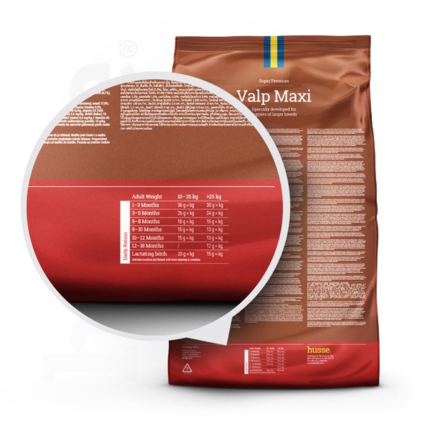 Valp Maxi, 12 kg | Potpuna hrana za štence velikih pasmina pasa - pogodna za skotne kuje i kuje u laktaciji