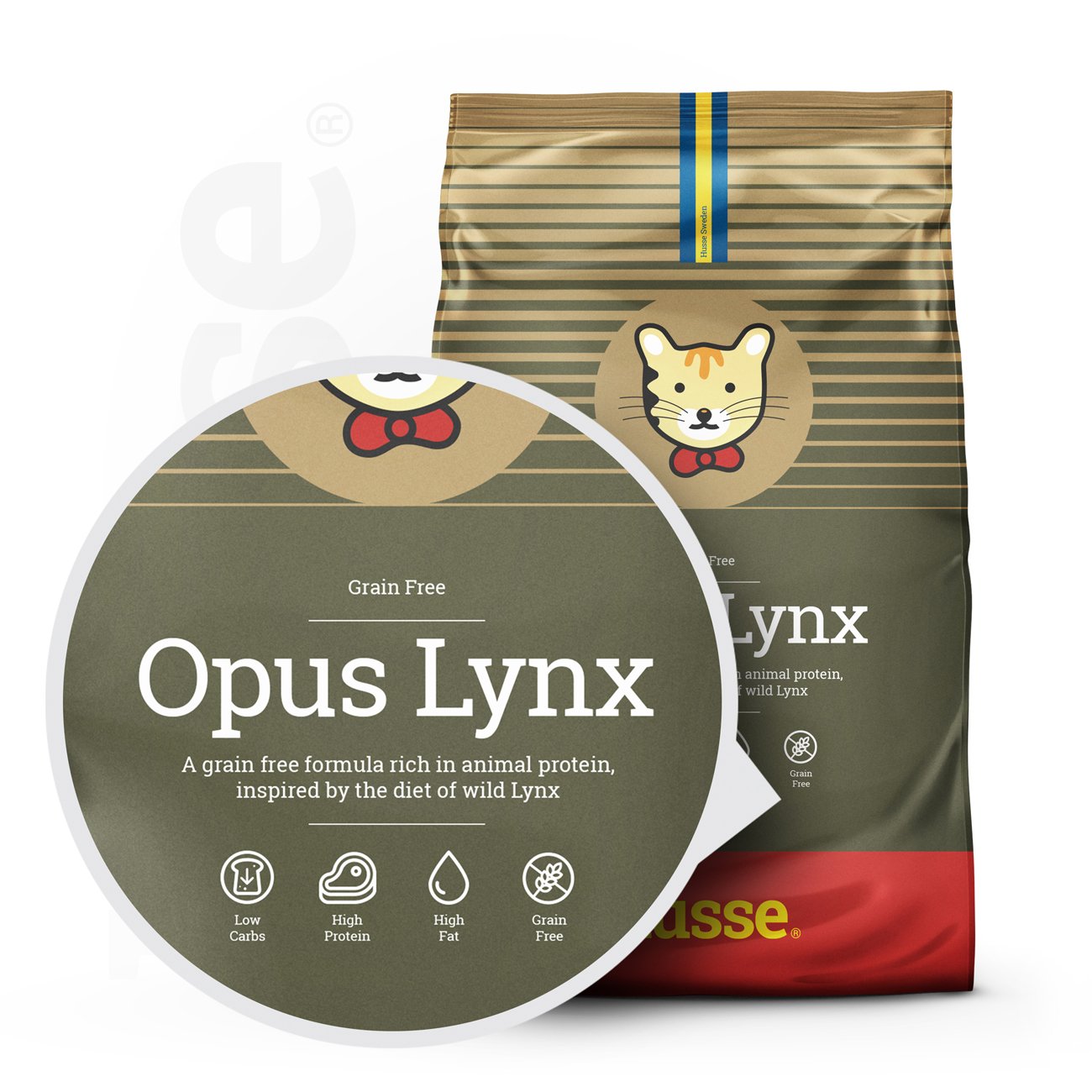 Opus Lynx, 2 kg | Potpuna hrana za odrasle mačke bez žitarica i glutena