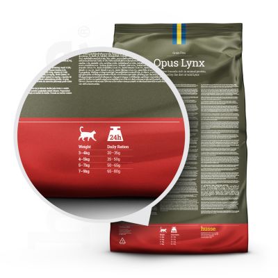 Opus Lynx, 2 kg | Potpuna hrana za odrasle mačke bez žitarica i glutena