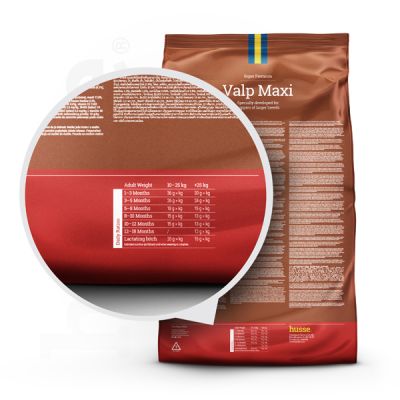 Valp Maxi, 12 kg | Potpuna hrana za štence velikih pasmina pasa - pogodna za skotne kuje i kuje u laktaciji