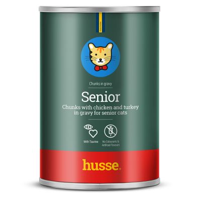 Senior chunks, 415 g | Mokra hrana s komadima piletine i puretine za starije mačke